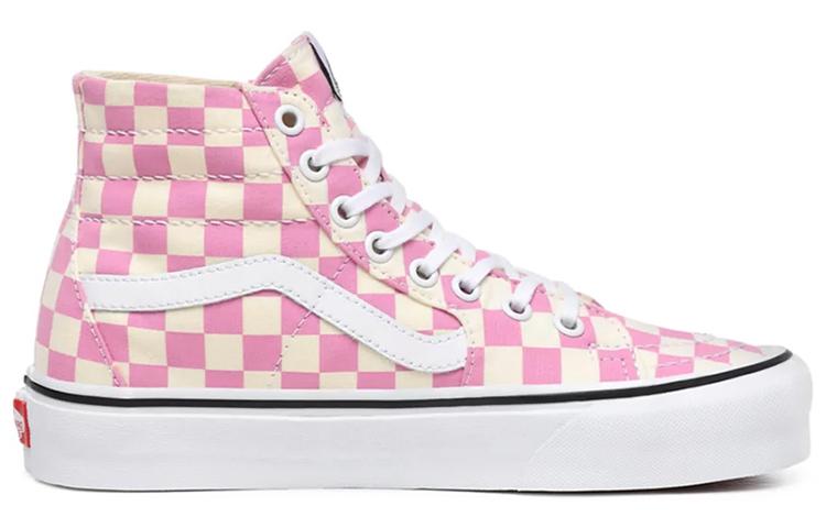 Women's Sneakers Vans Checkerboard SK8 HI Tapered Shoes Pink Women's