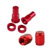Motorcycle Universal Aluminium Tire Valves Stem Lock Nut Caps Spacer Kits