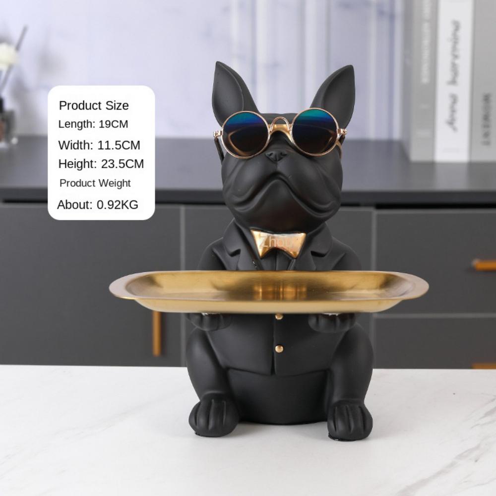 Украшения для хранения в виде бульдога, входная дверь, подставка для ключей, подставка для конфет, скандинавский свет, роскошь, индивидуальность, украшение для дома