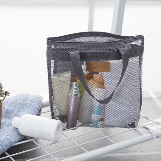 Косметичка на молнии, сетчатая, унисекс, с отделением для защиты от царапин, органайзер для туалетных принадлежностей для отпуска