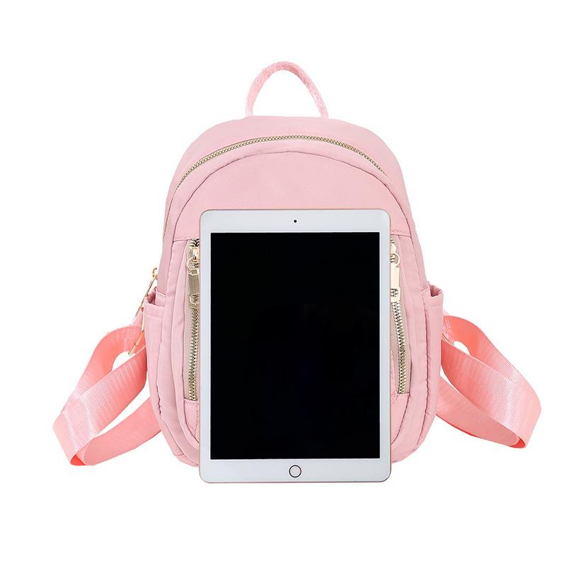 Высококачественный нейлоновый городской модный женский рюкзак большой вместимости на молнии в минималистичном повседневном стиле для студентов