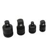 4pcs Socket Adapters Reducer Converter Transmission Black Electroplating