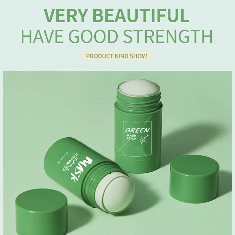 Очищающая грязевая маска-стик с зеленым чаем, глубоко очищающая поры, увлажняющая, контролирующая жирность, удаляющая черные точки, твердая маска для лица