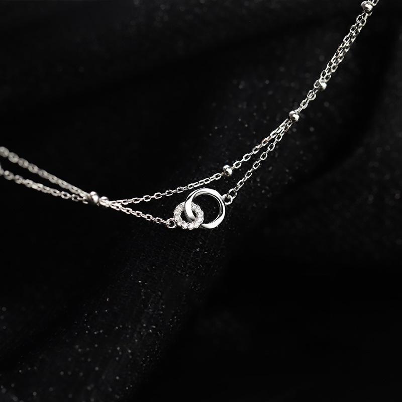 Новый браслет с двойным кольцом Mobius Ring для девочек, новый легкий, роскошный и уникальный изысканный двухслойный подарок на день рождения с бриллиантами