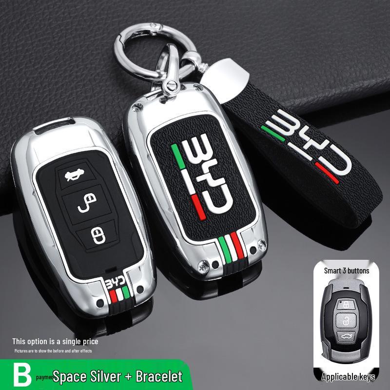 BYD Song/Tang/Max Key Case: Creative Metal Shell for Old Models (G5, Surui, E5, Sirui, G6, Qin).