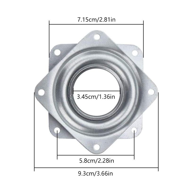 1 шт., мебельный подшипник, поворотный стол, металлические поворотные пластины, поворотное основание, 2/3/4/6 дюймов, подставка для дисплея