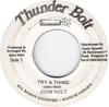 7-дюймовая пластинка JOHN HOLT  Try A Thing NONE Thunder Bolt Ямайка Регги Ска Даб Б/У