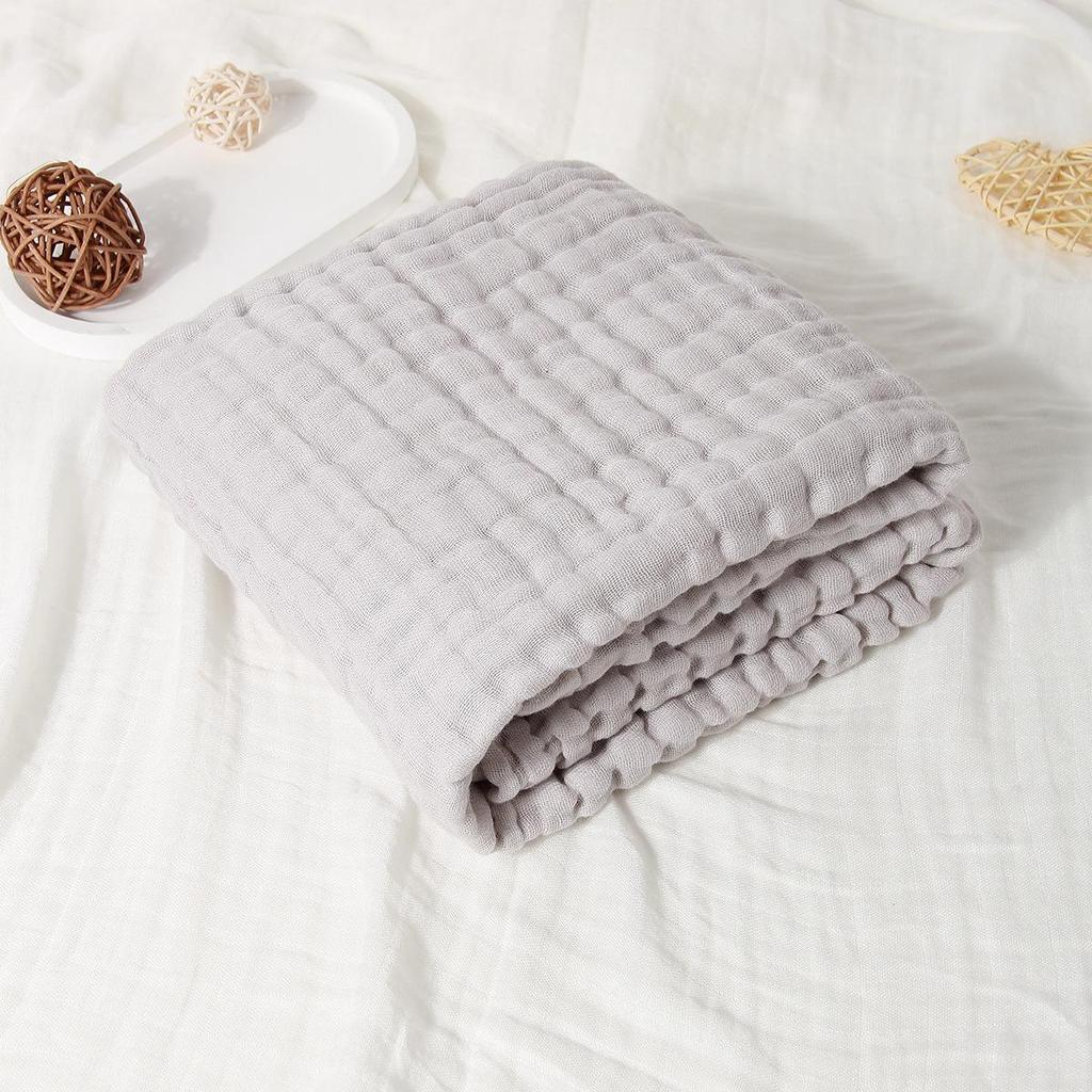 Мягкое 6-слойное хлопковое марлевое детское одеяло - приятное для кожи, однотонное, тип А для новорожденных