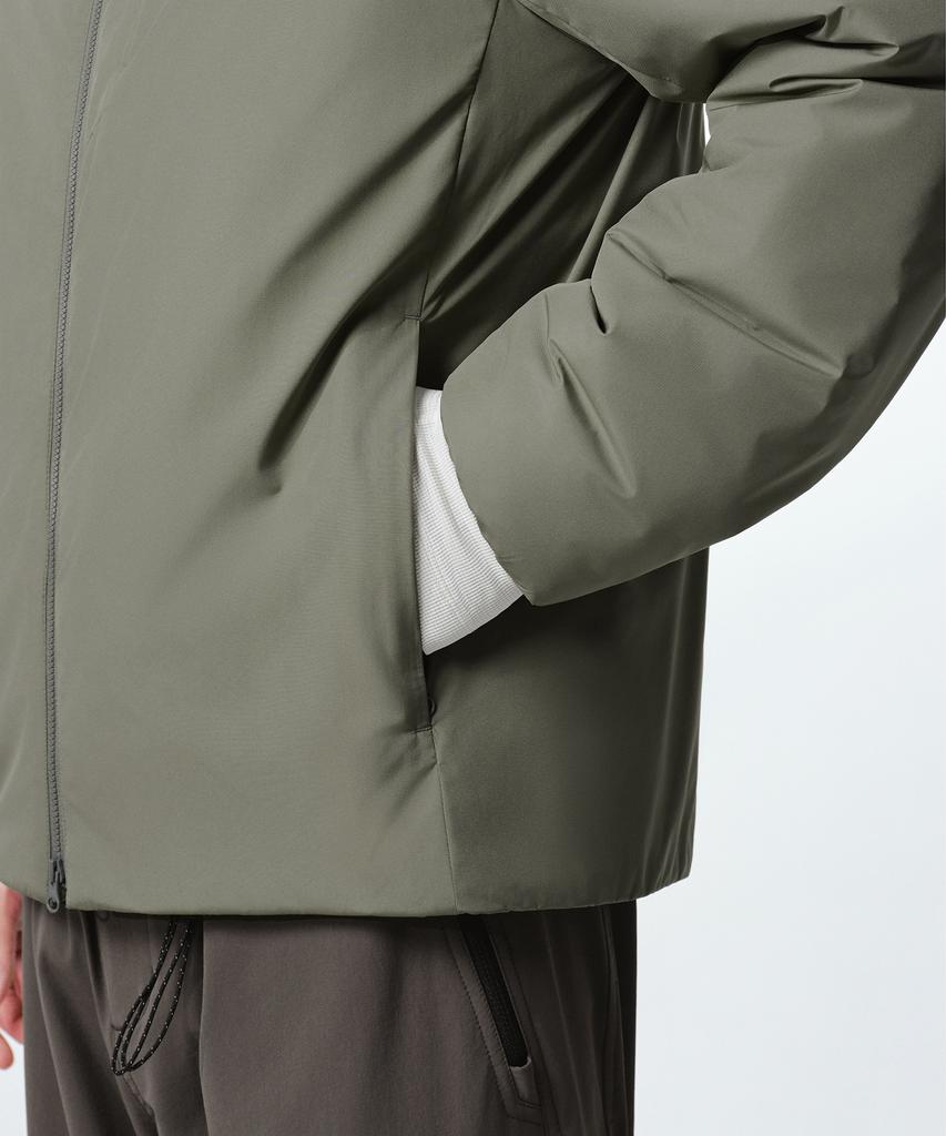 MUSINSA STANDARD [City Leisure] Hooded All-Round Padded Jacket [Khaki Grey]