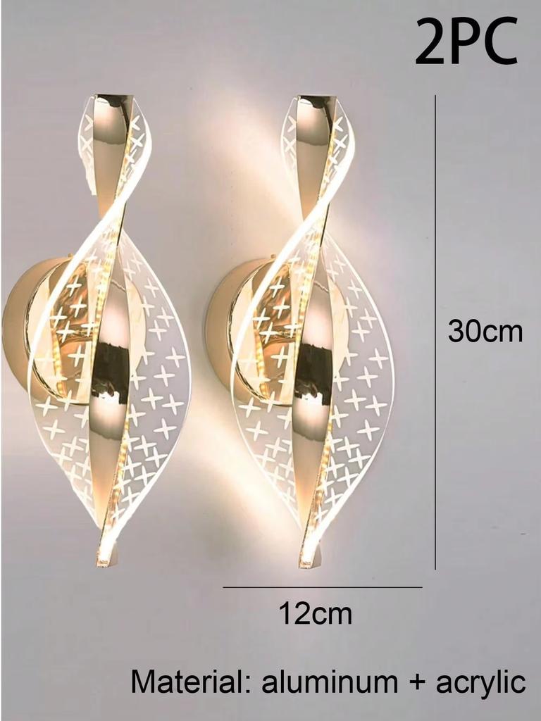 Luxury LED Modern Acrylic Gold/Black Wall Sconce,Hallways,Bedroom Night light,Outdoor Interior Lighting Wall Lamp Home Decor