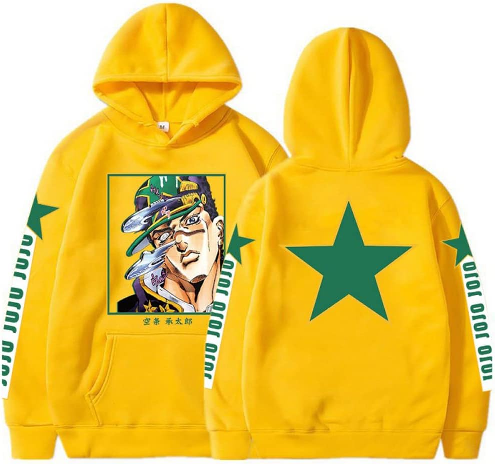 Унисекс Худи Куджо Джотаро Толстовка Джонатан Джозеф Пуловер JoJo Длинный рукав Аниме Худи