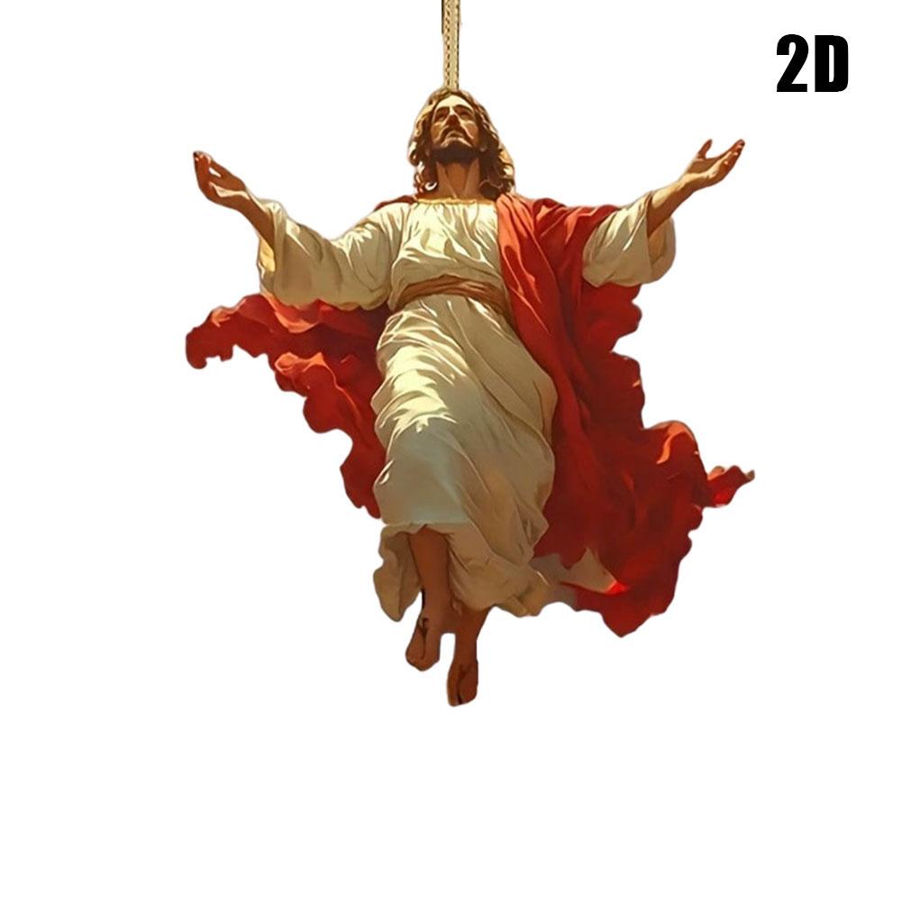 Acrylic Car Ornaments Divine Hanging Ornament, Cross For Car Mirror Hanging Christian Gifts For Men Women Xmas Gifts