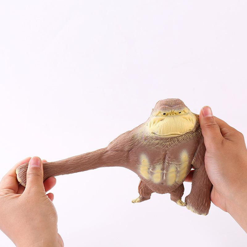 Большой гигантский антистрессовый орангутанг, игрушка-непоседа, мягкая эластичная обезьянка, забавная горилла