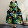Short Sleeve Plus Size Cotton Vintage Floral New In Dresses for Women Casual Loose Long Summer Dress