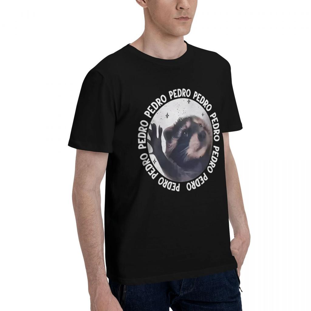 Raccoon Pedro Dancing Meme 100 Cotton Casual Breathable Confortable Cute Short Sleeve TShirt Graphic Tee