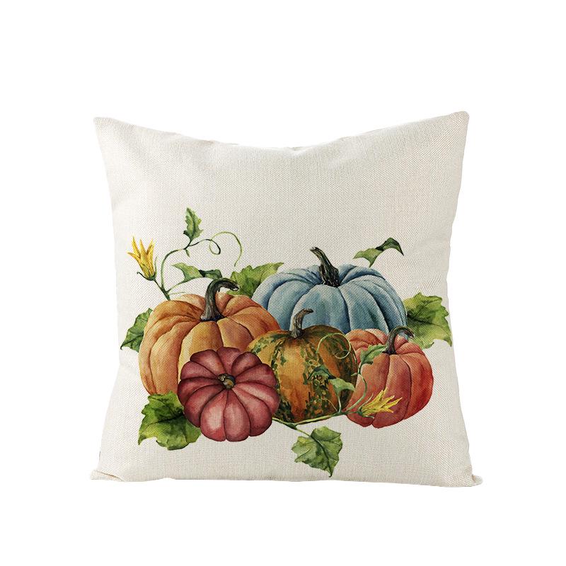 Home Thanksgiving Pumpkin Polyester Pillow Cover Home Sofa Pillow Cushion Cover