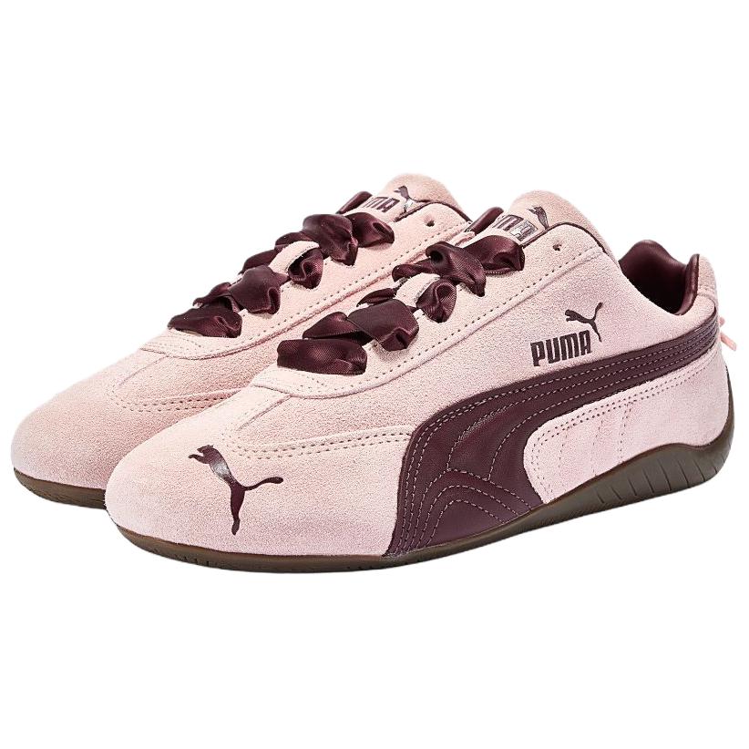 Puma Speedcat Романтичный Бант Гоночная Футболка Удобная Посадка Стиль Жизни Повседневная Обувь Женские кроссовки Розово-Розовый 408177-01