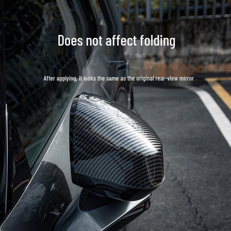 Six Sheep Carbon Fiber Texture Rearview Mirror Cover for Lynk & Co 900