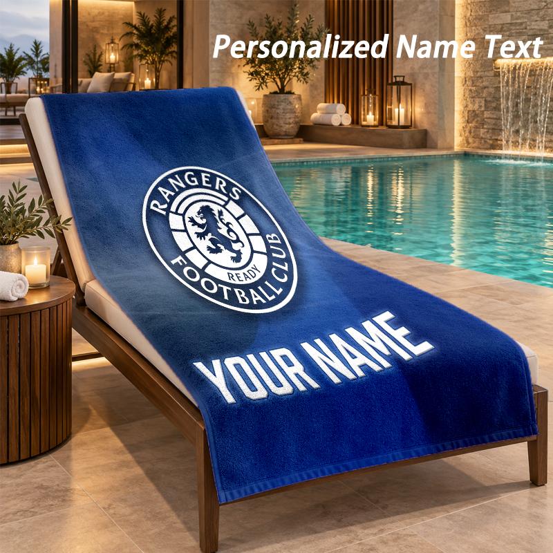 Custom Text Rangers FC Print Beach Towel Large Towel For Home Bathroom Beach