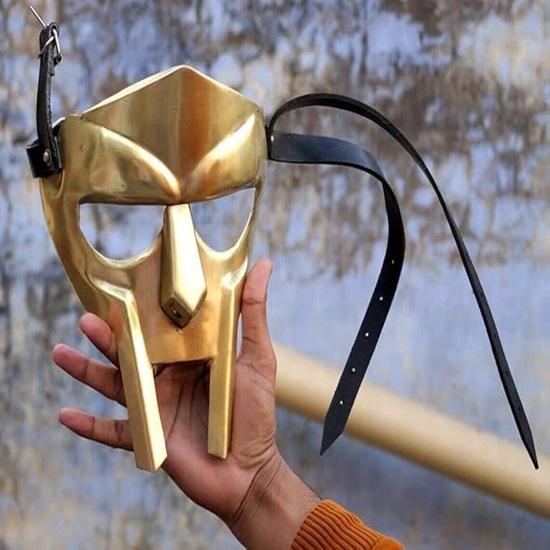 Шлем Римского Гладиатора Маска для Лица Золотой MF Doom Средневековый Реконструкция Викингская МАСКА