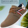 Холщовые туфли для мужчин дышащие легкие на шнуровке плоские весенние классические лоферы повседневная обувь для ходьбы мужские кроссовки