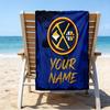 Custom Name Beach Towel Nuggets Logo Art Beach Towel, Soft Microfiber, Gift for Her/Him, Birthday, for Pool, Beach, Travel, Fan gifts