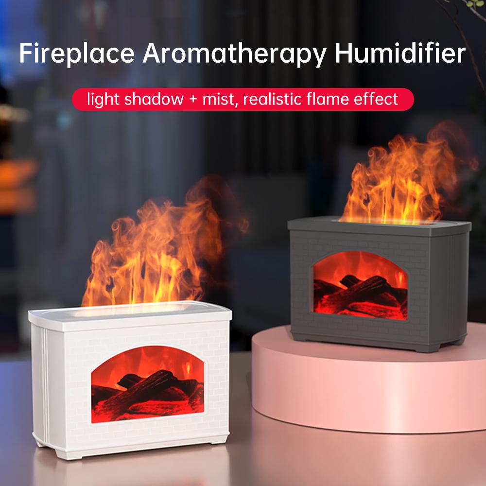 Диффузор эфирного масла Flame Aroma, беззвучный, 270 мл, с питанием от USB, безводный туман с автоматическим выключением, имитация пламени