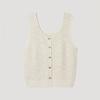 [She S miSS] Two Way Knit veSt SSkvtp22040 Cr