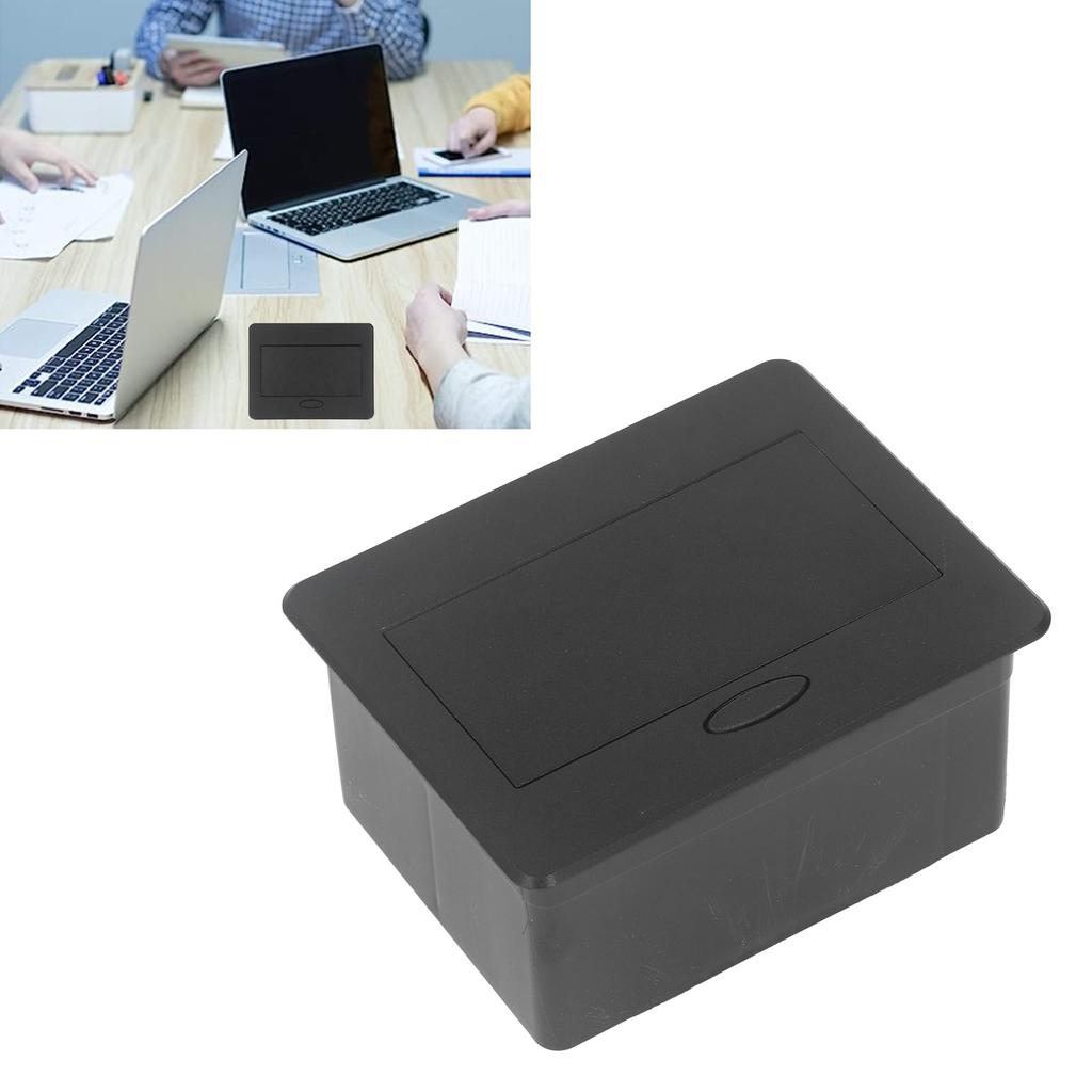 Embedded Desktop Socket with 3 Holes  Outlet Dual USB Ports Power Strip Receptacle AC110V 16A