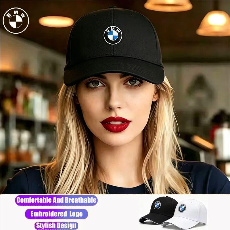 For BMW X6 Adjustable UV Protection Baseball Cap With BMW Logo Outdoor Sun Hat For BMW G80 G06 G07 G42 G14 G15 G16 F82 F20 F21 F83 /Sticker
