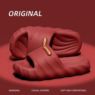 Мужские и женские однотонные дышащие толстые тапочки с открытым носком, удобные нескользящие прочные мягкие тапочки из ЭВА, летняя домашняя обувь для мужчин и женщин