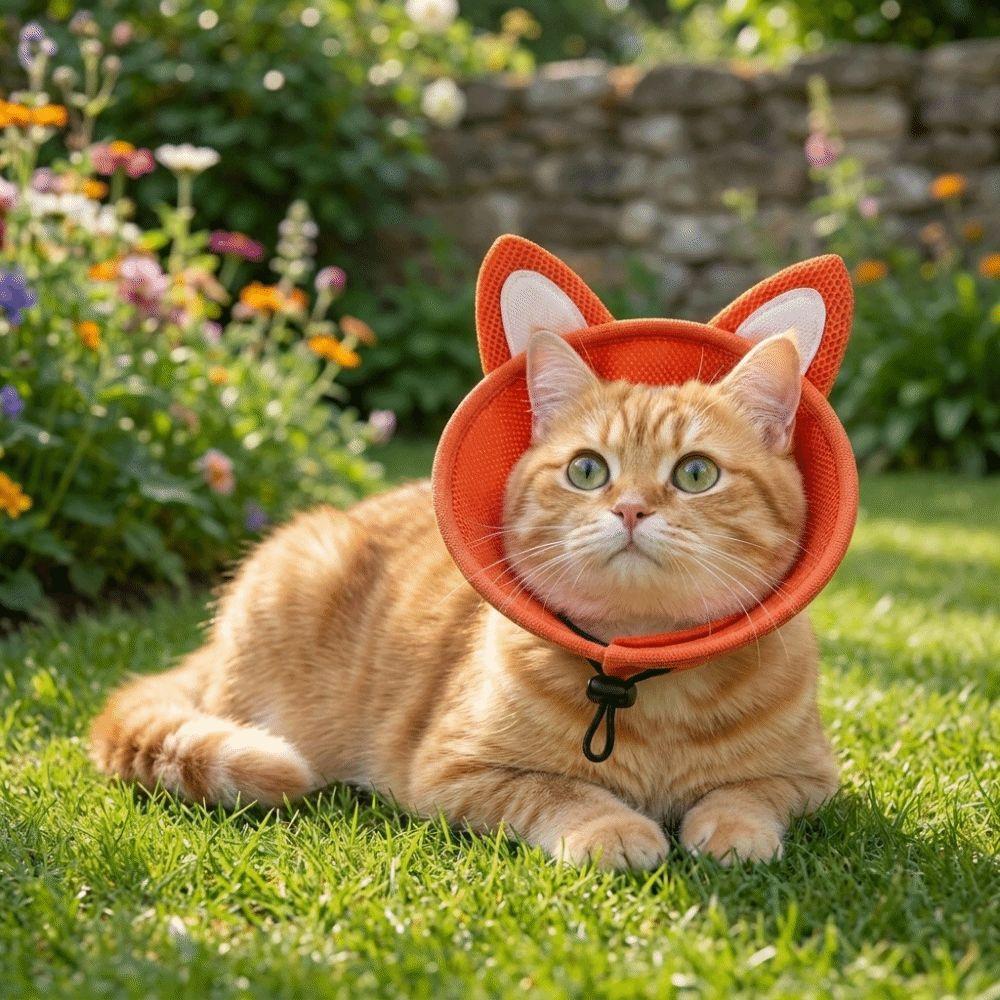 Animal Shaped Cat Elizabeth Collar Adjustable Cat Recovery Collar Cat Cone Collar Anti-Scratching