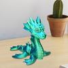 3D Printed Sea Dragon Figurine Movable Joints Dragon Figure Mini Articulated Dragon Model Fidget Toy Desktop Decoration Ornament