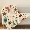 Thick Christmas Theme Flannel Blanket – Soft, Warm & Cozy, Ideal for Home, Winter, Guest Room, Single Backup