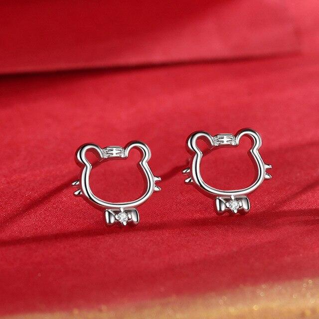 Chinese Style Original New Year Of The Tiger Zodiac Earrings Female S925 Sterling Silver Niche Design Red Agate Women Earrings
