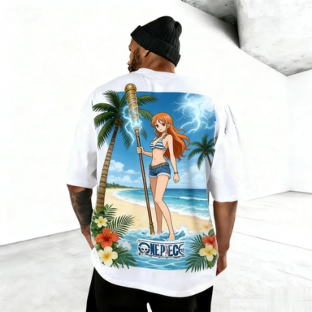 2026 New 'One Piece' Anime Print Short Sleeve T-Shirt Unisex T-Shirt Men's Top Summer T-Shirt Y2K Style Street Wear