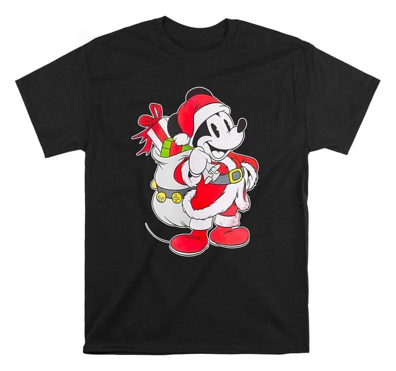 Christmas Mickey Mouse Santa Tshirt Unisex