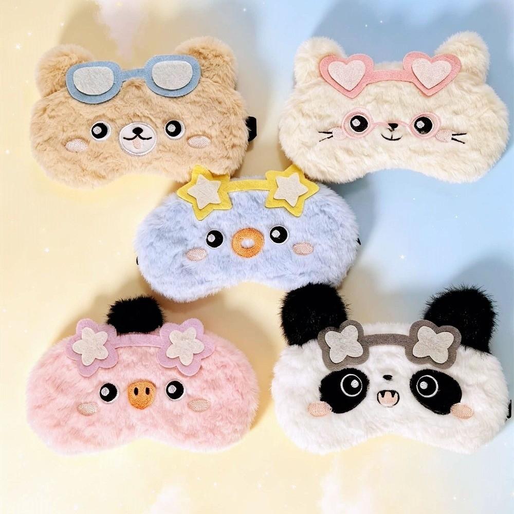Padded Plush Eye Mask Soft Light Blocking Blindfold Durable Sleep Eye Mask Travel Sleeping Rest
