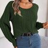 Женский повседневный однотонный пуловер с длинными рукавами и свитером