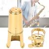 Tenor Saxophone Mouthpiece Metal Clip Cap Golden Musical Instrument Replacement Kit