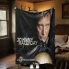 1pc Johnny Hallyday Black and White Album blanket, al season lightweigh Poster blanket home office outdoor nap multifunc Poster blanketional blanket