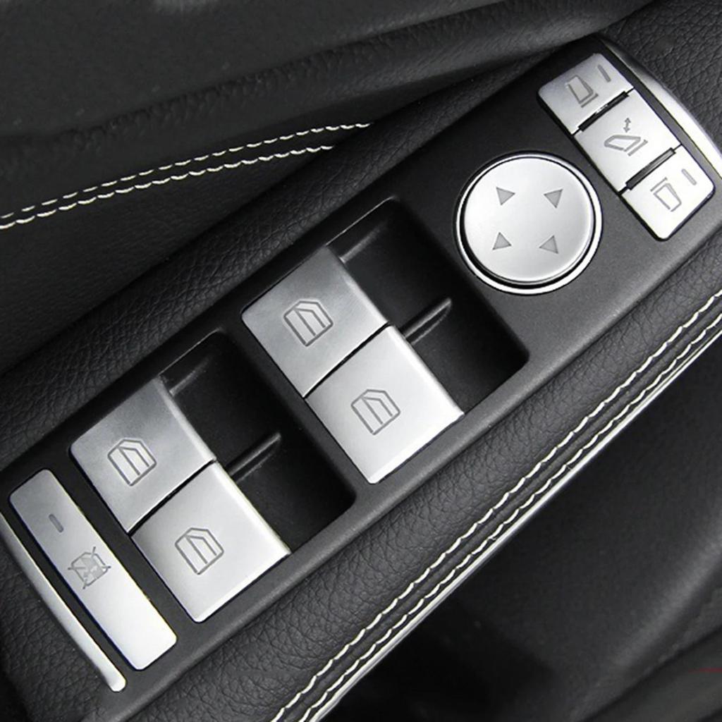14X Car Accessories Window Switch Button Stickers For Mercedes Benz C180 C200 C230 C250 2008 2009 2010 2011 2012 2013 2014 2015