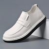 Модная весенне-осенняя мужская повседневная обувь из коровьей кожи, белая, модная корейская молодежная, модная обувь с большой головой, мужская дизайнерская обувь