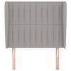 VidaXL Headboard with Ears Light Grey 83x23x118-128 Cm Fabric3118168
