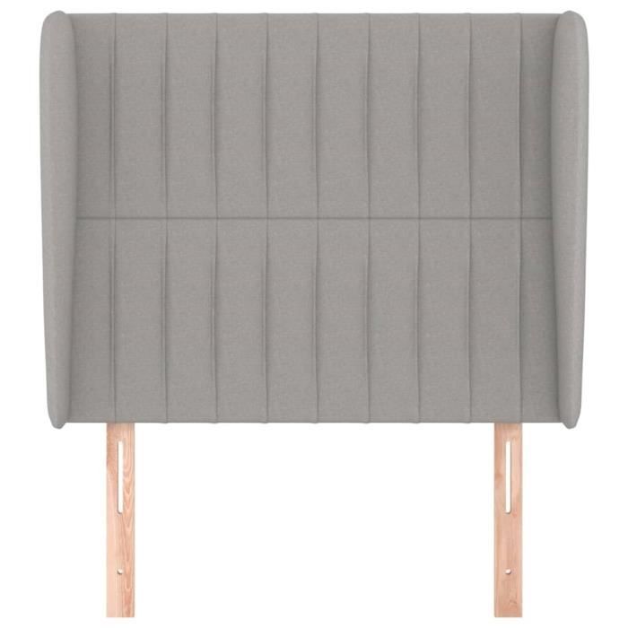 VidaXL Headboard with Ears Light Grey 83x23x118-128 Cm Fabric3118168