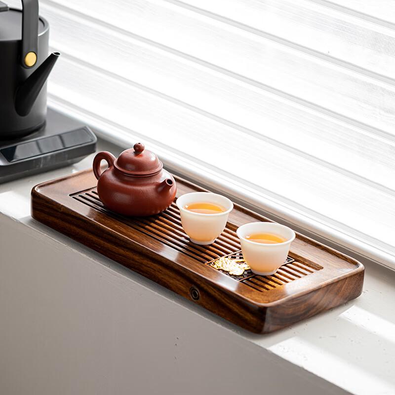 HA Walnut Wood New Chinese Style Drainage Tea Tray