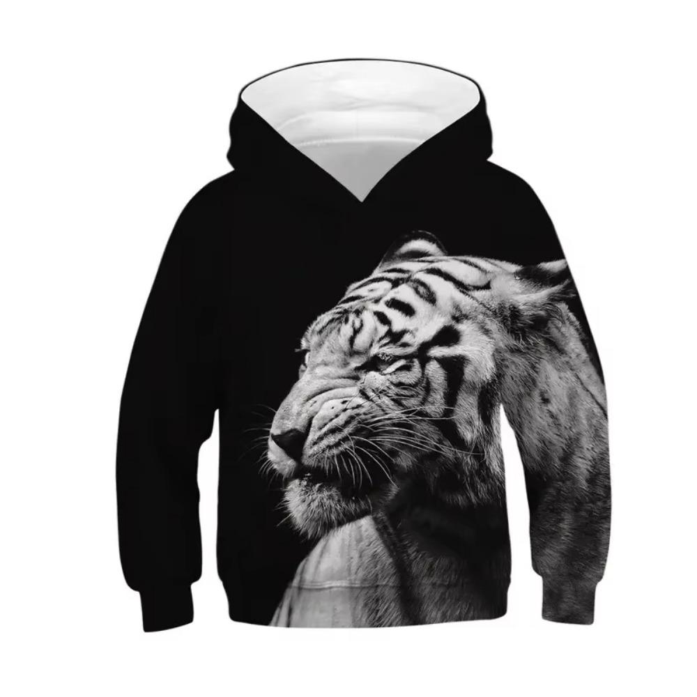 New Animal Lion Pattern 3D Printed Men's Hoodie Spring and Autumn Casual Long Sleeve Hoodie Street Loose Sweatshirts Men's Tops