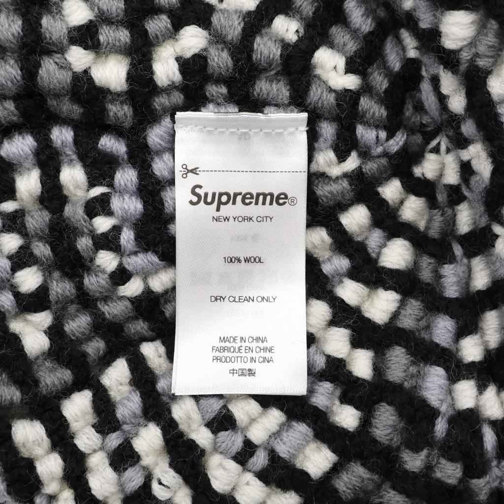Supreme Шапка-бини с аппликацией из пряжи Черная