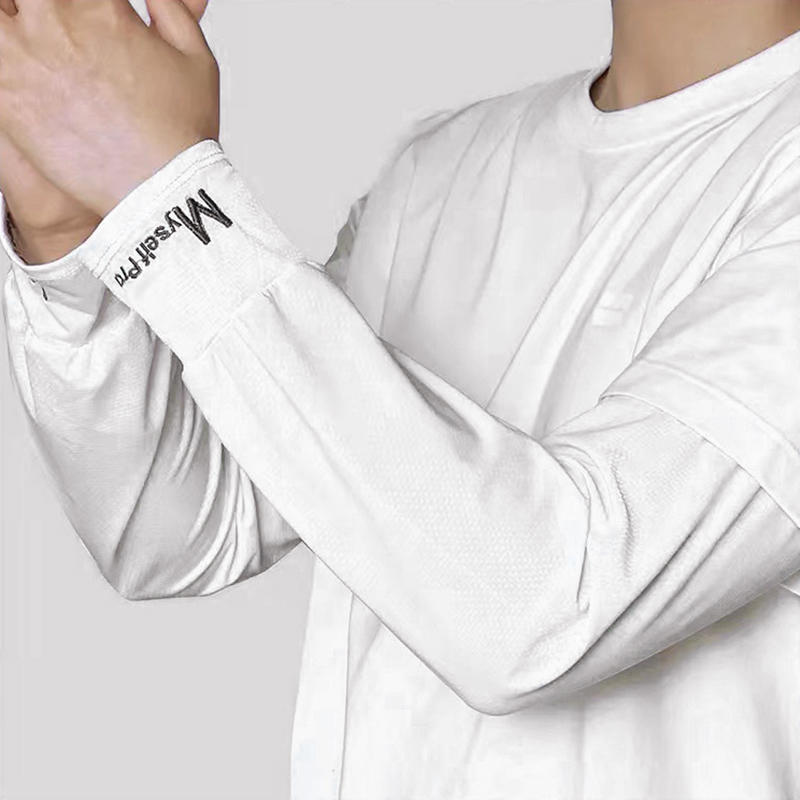 Мужские свободные рукава из ледяного шелка, охлаждающие нарукавники - Дышащие, быстросохнущие рукава для защиты от УФ-лучей для занятий спортом на открытом воздухе