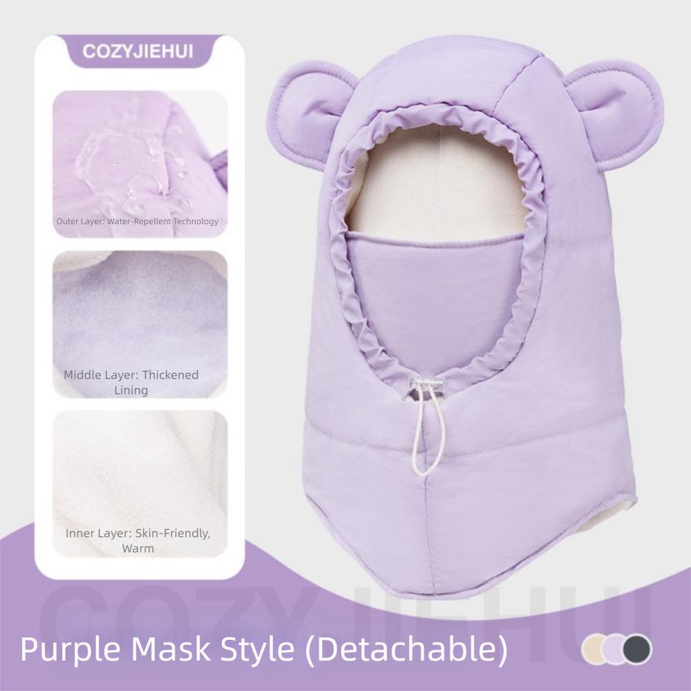 Thickened Kids Winter Hats Windproof Balaclavas Hats Scarf Set  Outdoor